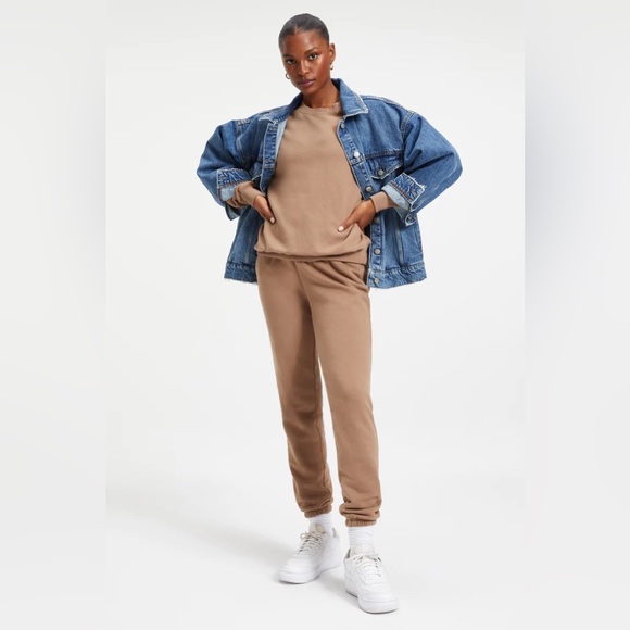 GOOD AMERICAN NWT BOYFRIEND SWEATSHIRT SIZE 4= XL PUTTY - Picture 2 of 10